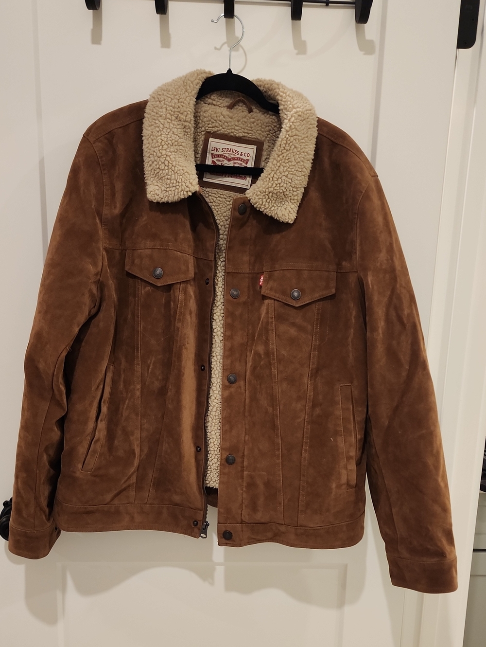 Levi's Brown Suede Sherpa-Trim Jacket